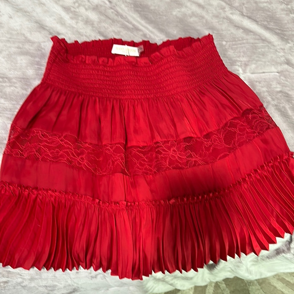 Ramy Brook Red Mini Skirt